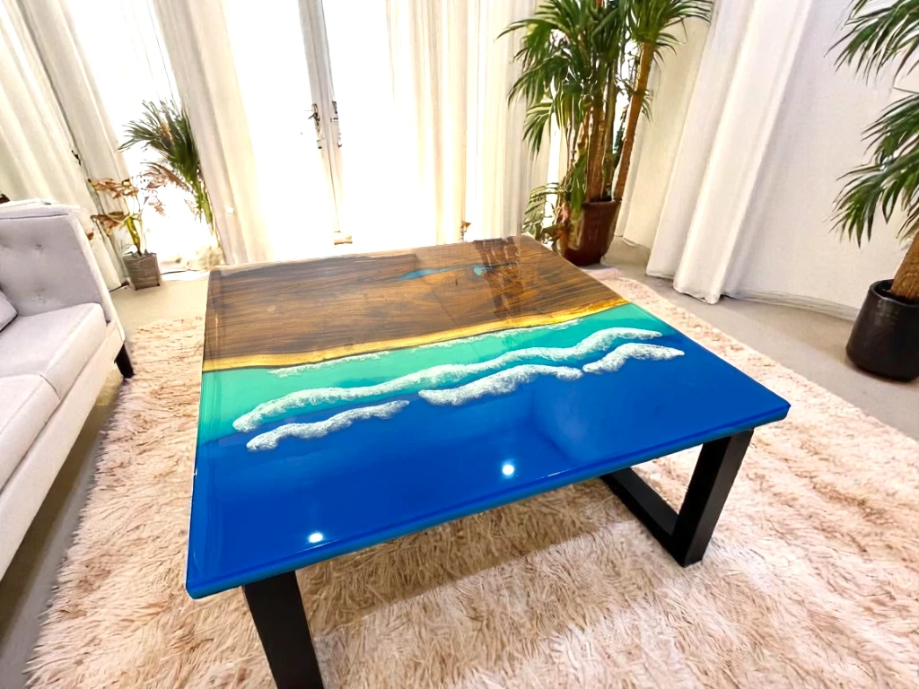 4-Seater DIY Epoxy End Tables for Kitchen & Dining - Vedant Artisans